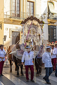 Religious procession Ã¢â¬ÂRomeriaÃ¢â¬Â Ronda Spain